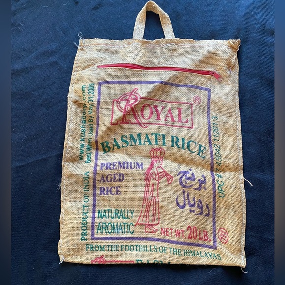 American Vintage Bags Y2k Basmati Rice Tote Bag With Handle And Top Zipper Poshmark